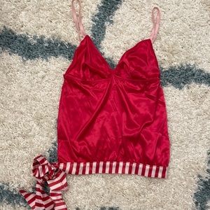 NWT Victoria’s Secret Sista Shei Candy Cane Camisole